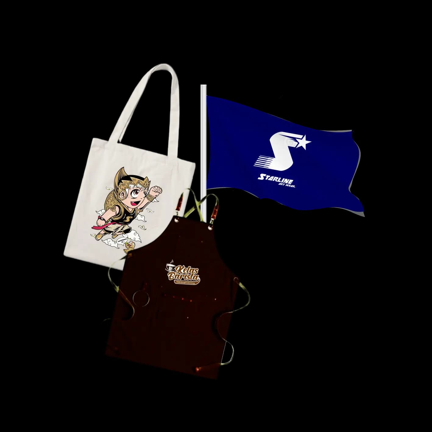 Gambar Produk Totebag, Bendera, Apron